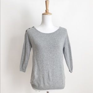 Boden Gray Sweater with Buttons Size 4